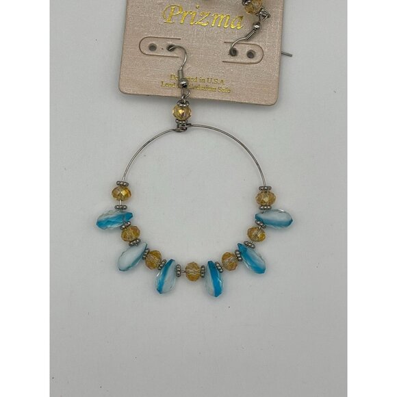 Pair Pierced Dangle Drop Earrings Prizma New Original Tag - Picture 2 of 4